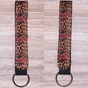 VS pink leopard print car key lanyard/wristlet new